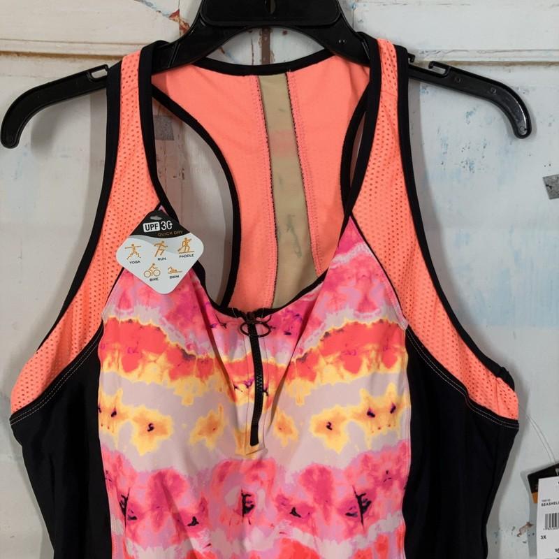Zeroxposur Sun Smart Scuba Tankini Top 1/4 Zip Seashell Y68132