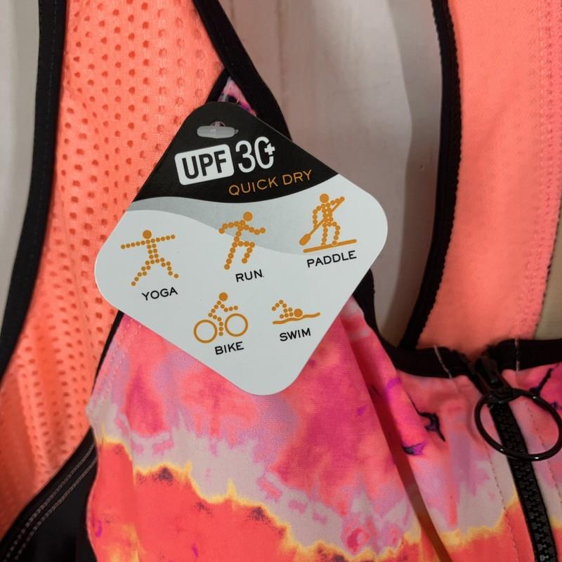 Zeroxposur Sun Smart Scuba Tankini Top 1/4 Zip Seashell Y68132