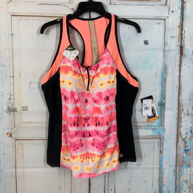 Zeroxposur Sun Smart Scuba Tankini Top 1/4 Zip Seashell Y68132