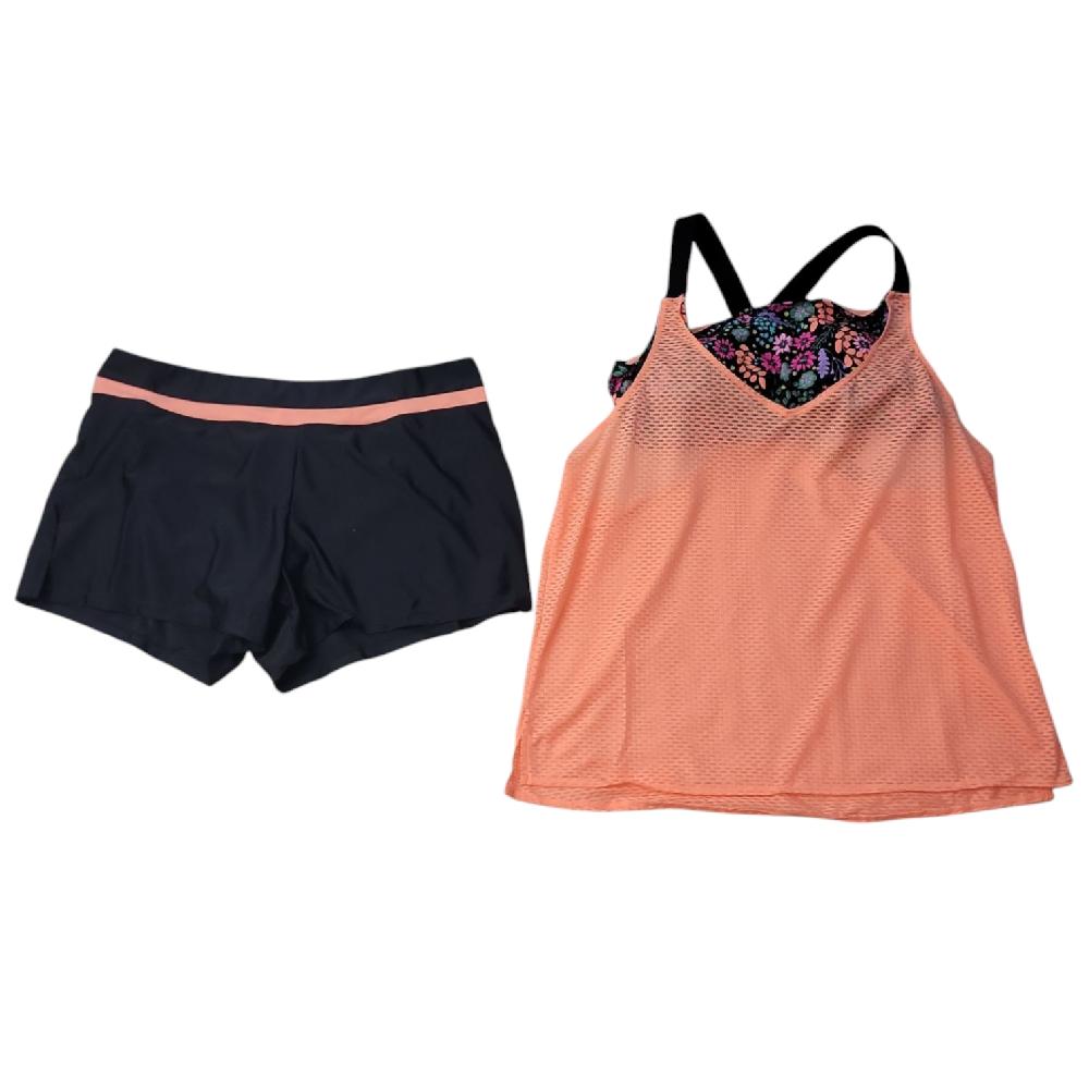 ZeroXposur Women’s 2-Piece Wide Strap Tankini Set Size Small Purple