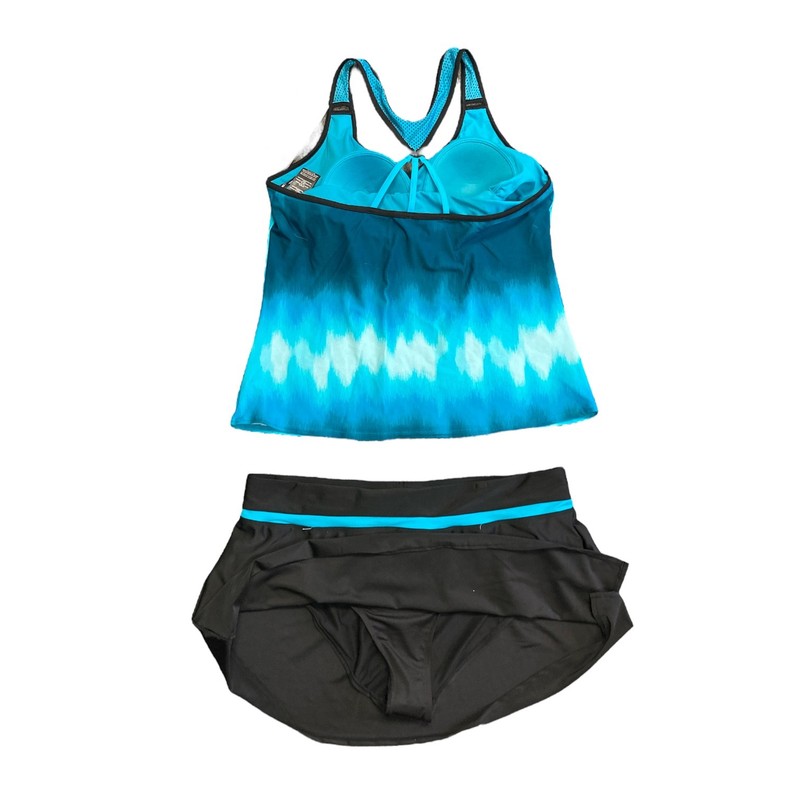 ZeroXPosur Women's 4 Way Stretch Swim Top And Skort Tankini