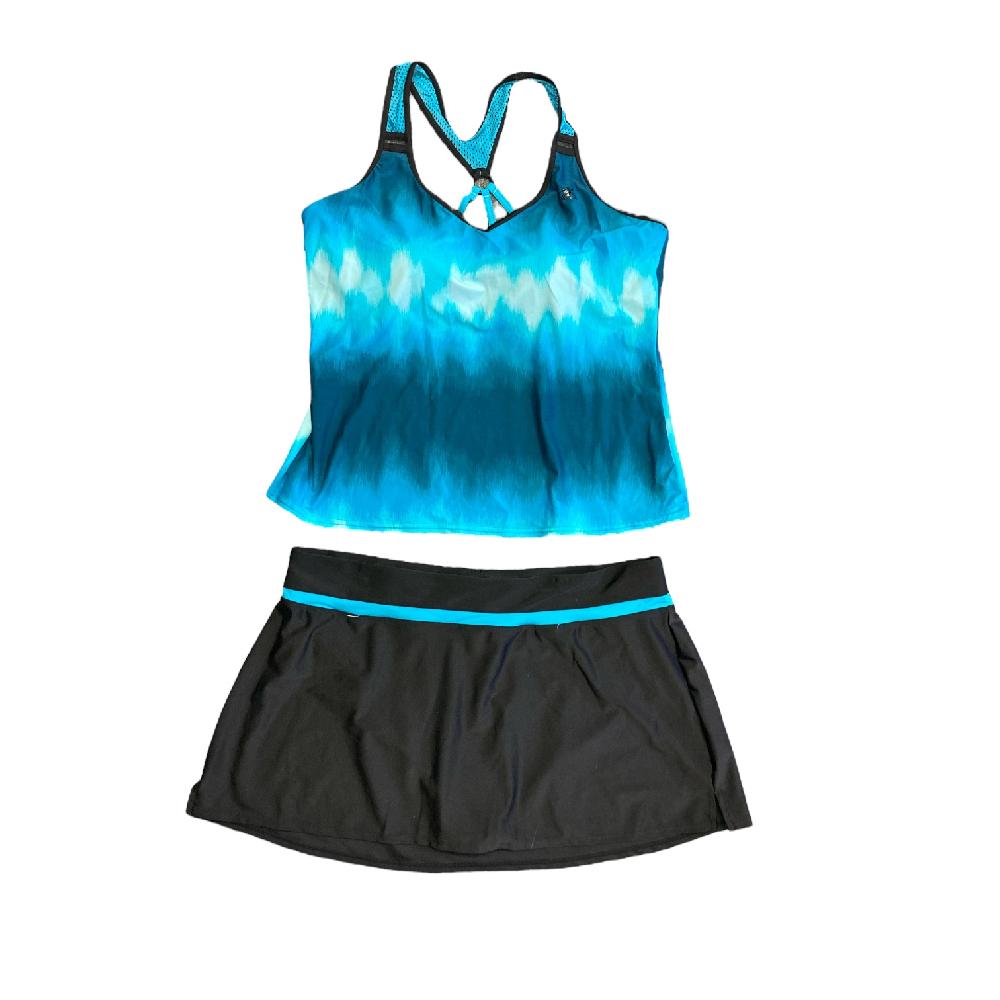 ZeroXPosur Women's 4 Way Stretch Swim Top And Skort Tankini
