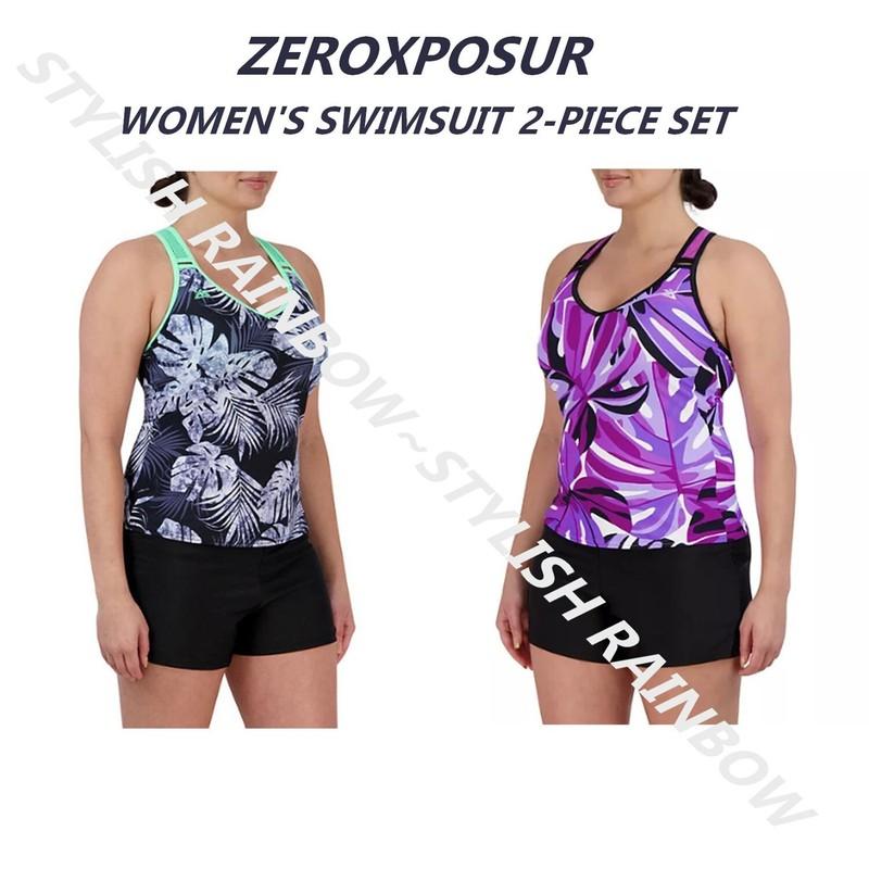 ZEROXPOSUR WOMEN'S O-RING ACTION TANKINI SWIMSUIT~MULTIPLE COLOR & SIZE NEW