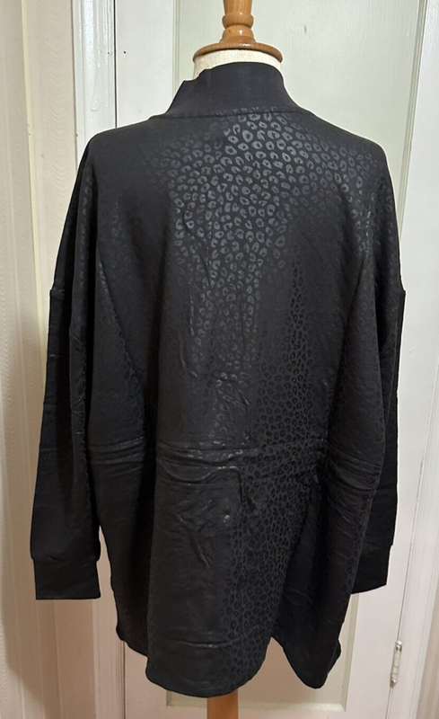 Zuda Jacket Mid Lenth Womens Size L Z-Knit Foil Printed With Black A389168