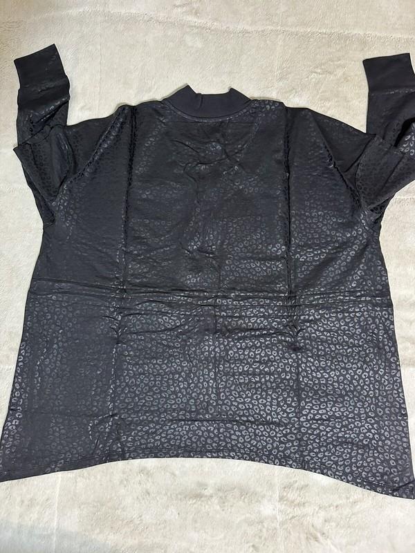 Zuda Jacket Mid Lenth Womens Size L Z-Knit Foil Printed With Black A389168