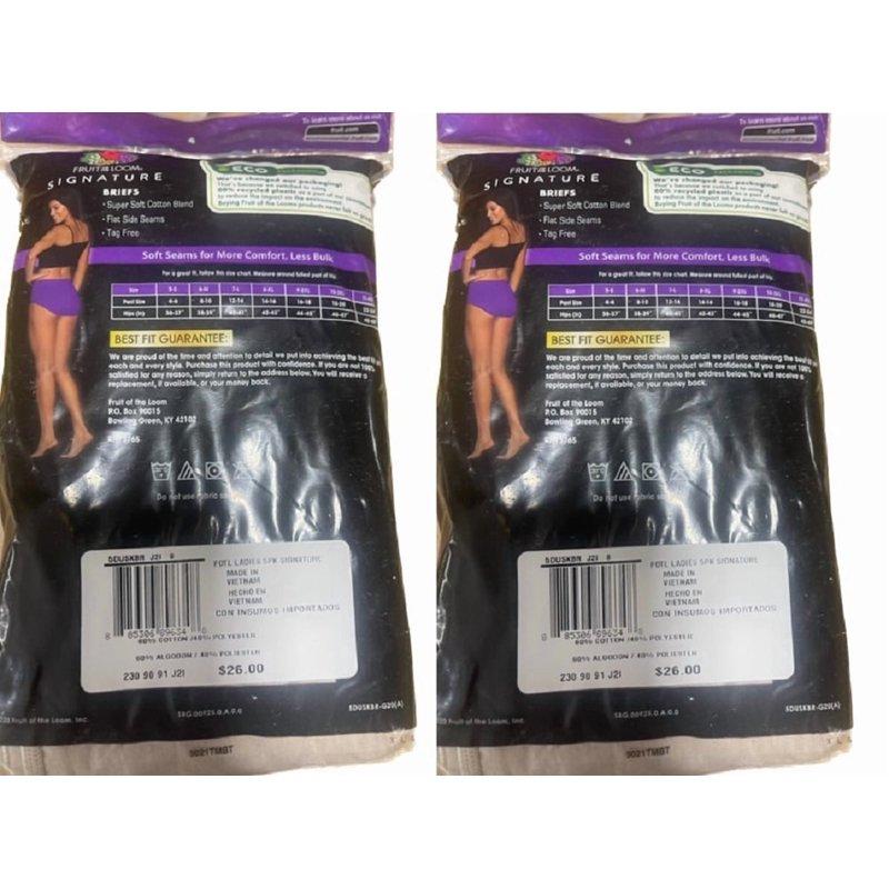 10 Pack Fruit Of The Loom SIgnature Brief Ultra Soft Cotton Blend Moisture Wicking Beige Panties 6