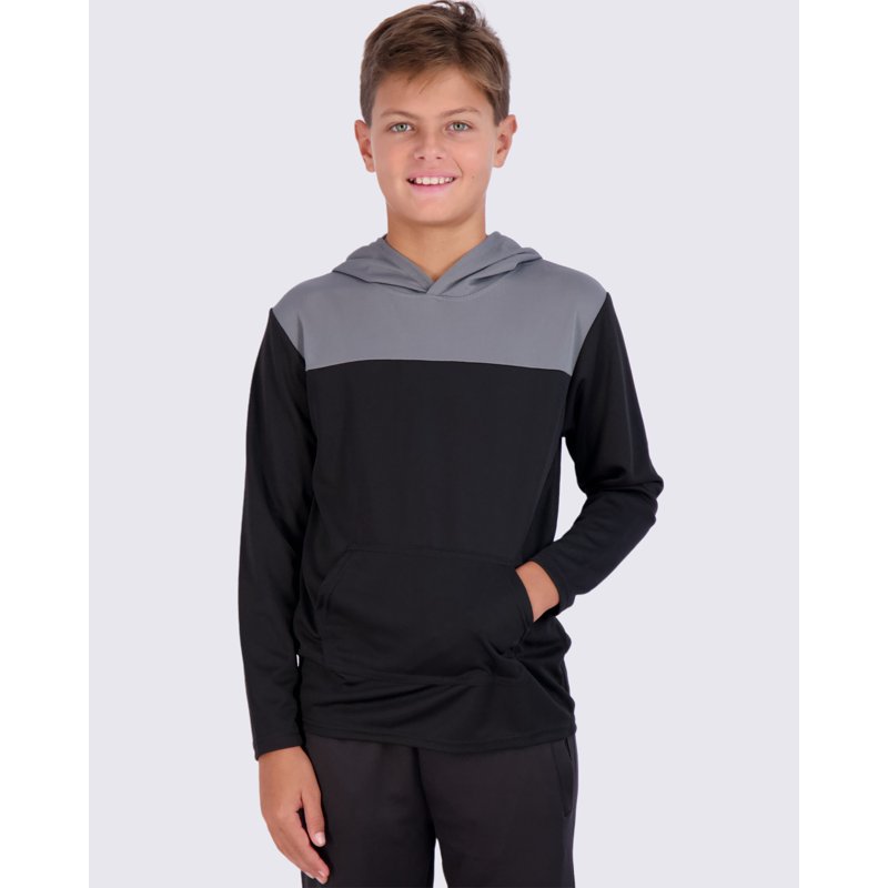 3 Pack: Youth Mesh Long Sleeve Pullover Hoodie Active Sweatshirt - Kangaroo Pocket - Boys & Girls
