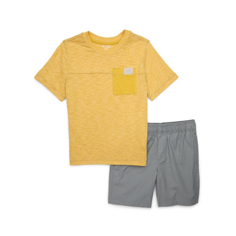 365 Kids by Garanimals Boys Pocket Tee and Shorts Outfit Set 2-Piece Sizes 4-10