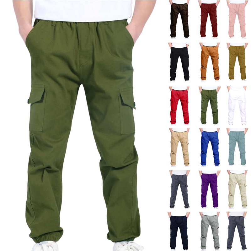 50% Off Clear 4-13Years Boys And Girls Childrens Sports Cargo Pants Stretch Elastic Waist School Kids Twill Joggers Army Green 5 Years