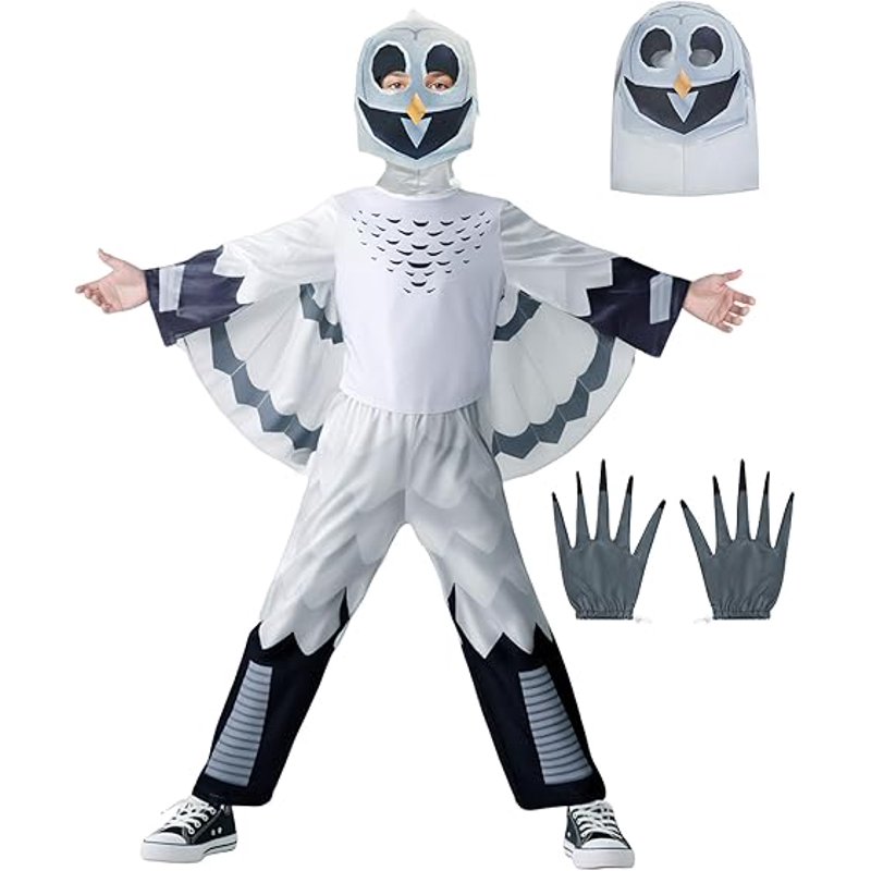 99-Nights in The Forest Costume Owl Animal Halloween Cosplay Outfit for Ages 5-12 Years Kids