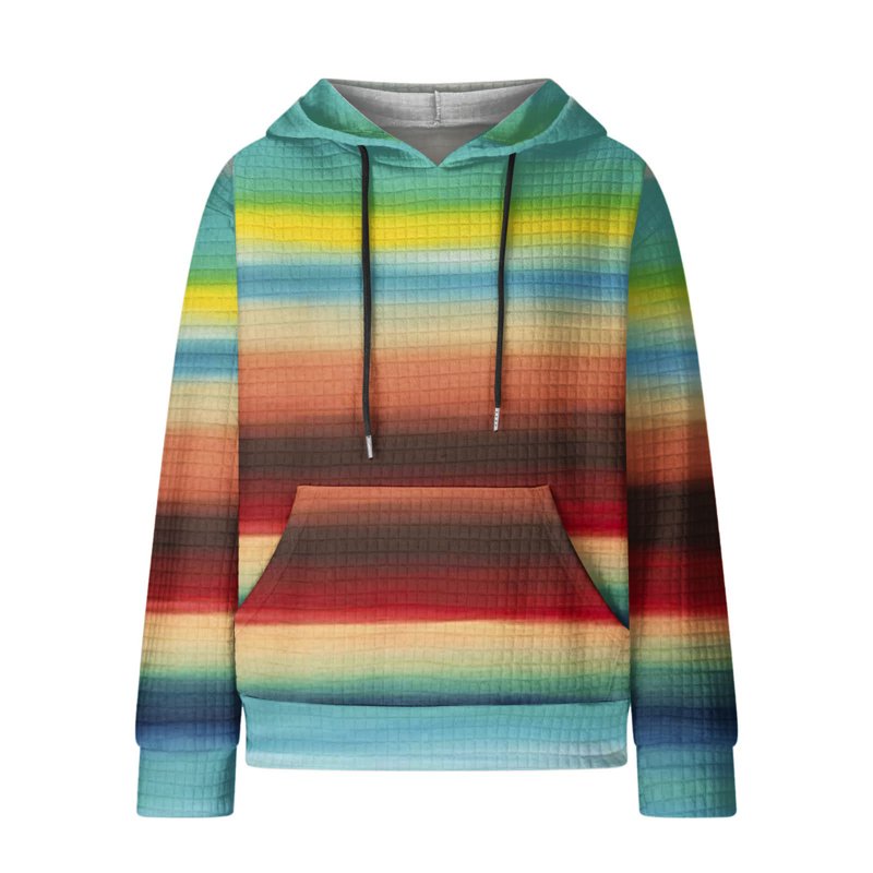 Abomasnow Deals Of The Day Clearance Women's Hoodies Bohemian Print Pullover Tops Casual Fall Long Sleeve Drawstring Hoodied Sweatshirt With Pocket