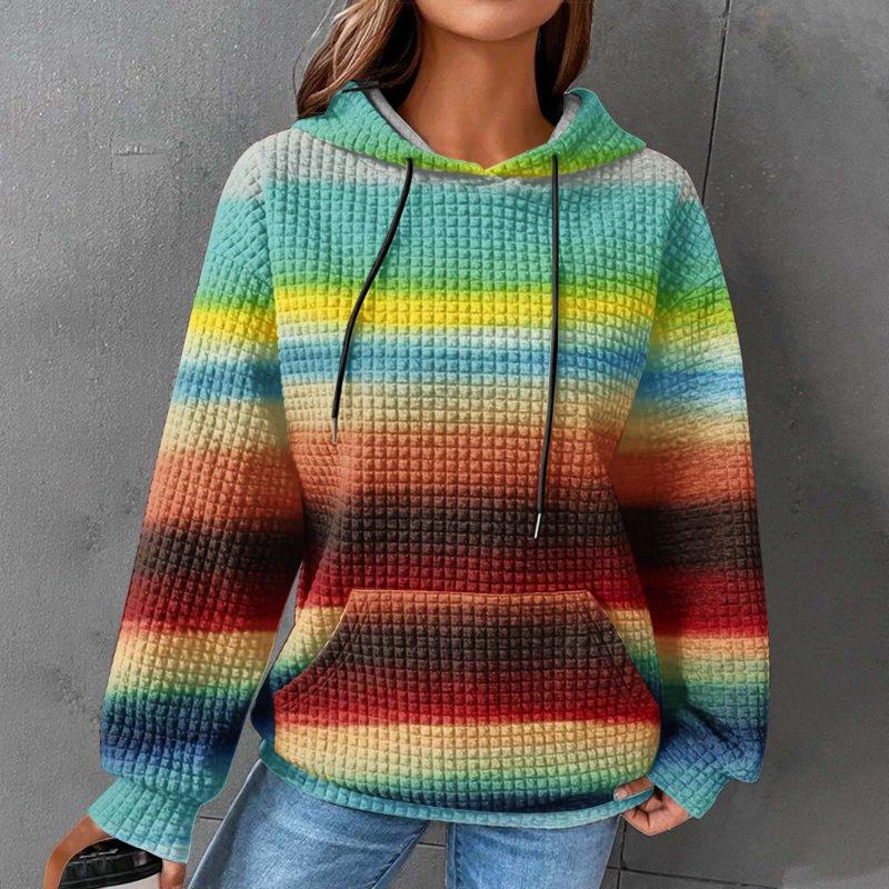 Abomasnow Deals of The Day Clearance Women's Hoodies Bohemian Print Pullover Tops Casual Fall Long Sleeve Drawstring Hoodied Sweatshirt with Pocket