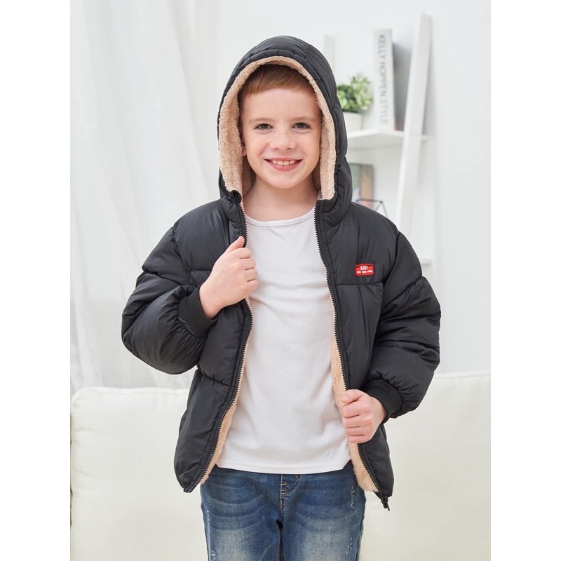 Aideaone Baby Winter Coat With Hooded Toddler Boys Girls Puffer Jackets For 12M-5T