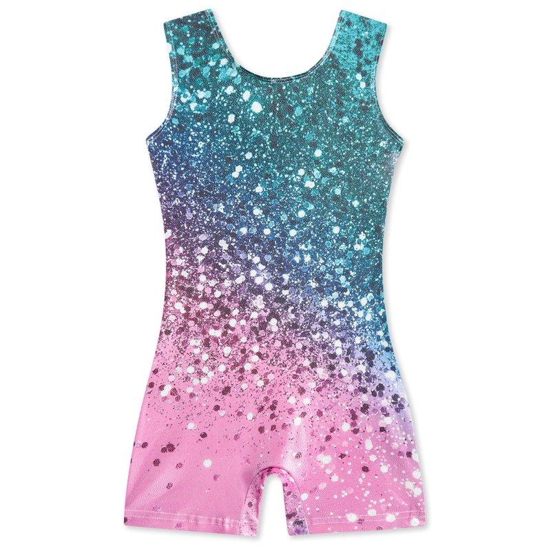 Aideaone Girls Gymnastics Leotards Toddler Unitard Biketard Clothes Cute Kid Dance Outfit 2-10T