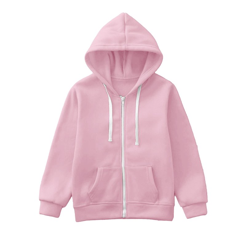 AJIWYH Kids Sweater Sweatshirt Color Solid Zip Jackets Long Hoodie Top Sleeve Up Girls Kids Boys Coat&jacket Cute Sweaters For Boys 10-12 Pink 6-7 Years