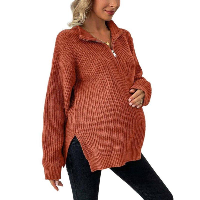 AKAFMK Winter Maternity Clothes Long Sleeve Maternity Tops Nursing Maternity Shirts Pregnant Women's Knitted Sweaters And Maternity Lothing