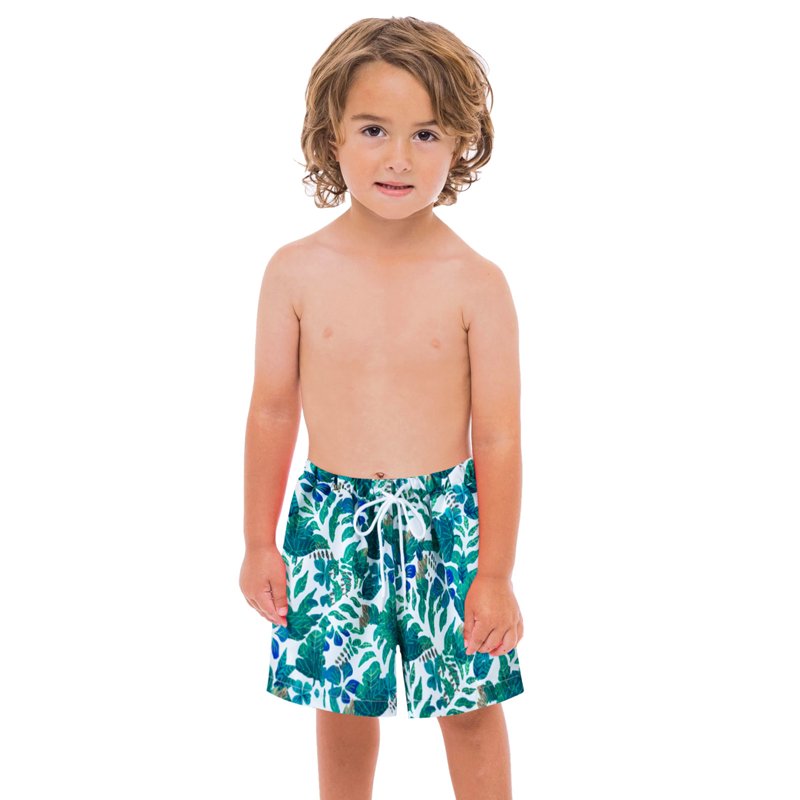 Akiihool Boys Swim Trunks Compression Liner Swimsuit Shorts Swimwear Boxer Bathing Suit(Blue 7-8 Years)