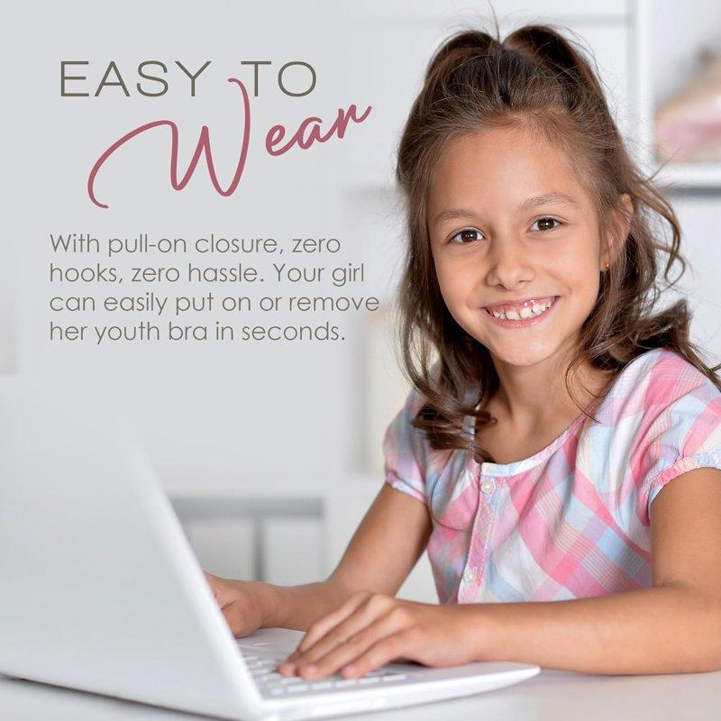 Alyce Ives Intimates Girls Cami Cotton Training Bras Solid Prints 1 XL 10 Pack