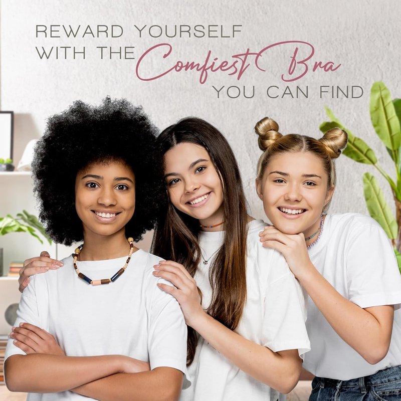 Alyce Ives Intimates Lightly Padded Bras For Girls Teens And Petite Women Neutrals 1 32A 6 Pack