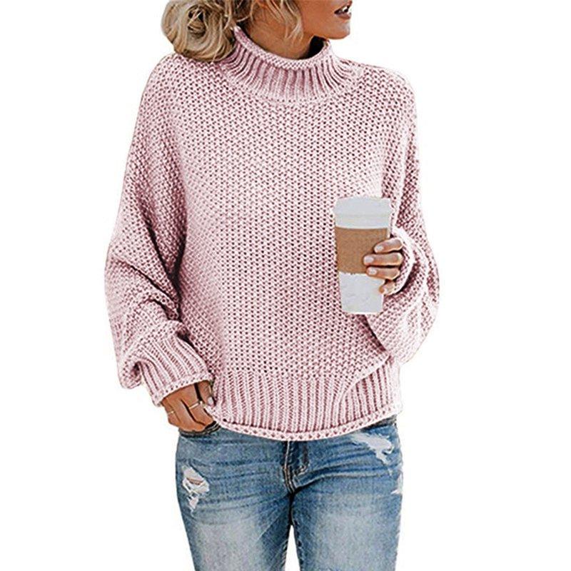 Amidoa Womens Solid Color Knitted Sweater Fitted Crew Neck Sweater Tops Dressy Womens Clothes Fall