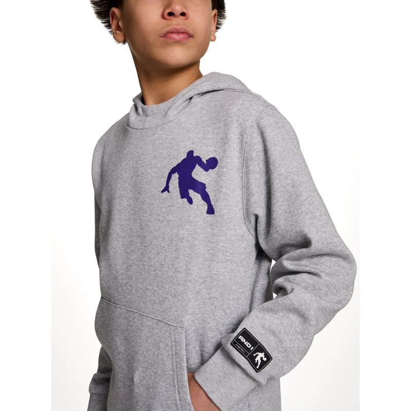 AND1 Boy's Athletic Graphic Fleece Hoodie Sizes 4-18