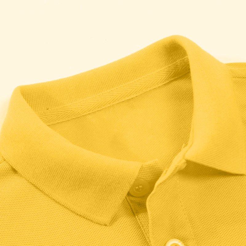 Arlun Boys Girls Big School Uniform Shorts Sleeve T Shirt Button Closure Soft Comfortable Polo Shirts Thin Breathable Solid Color Pullover Tops 4-12 Years Yellow XL