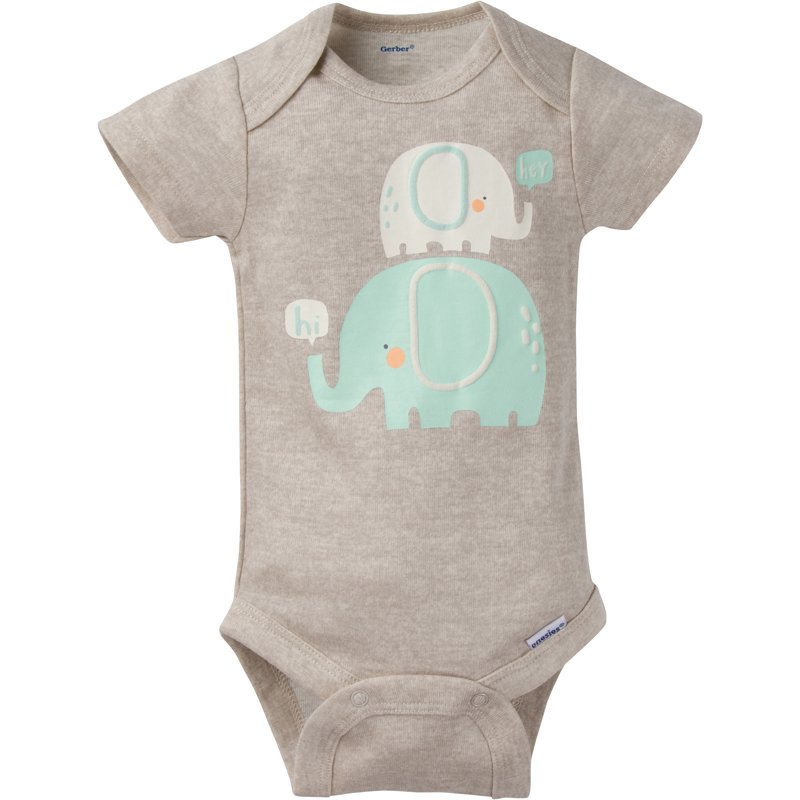 Assorted Short Sleeve Onesies Bodysuits 8pk (Baby Boy Or Baby Girl Unisex)