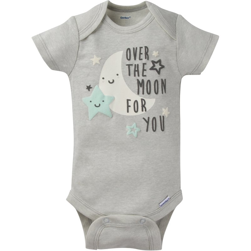 Assorted Short Sleeve Onesies Bodysuits 8pk (Baby Boy Or Baby Girl Unisex)