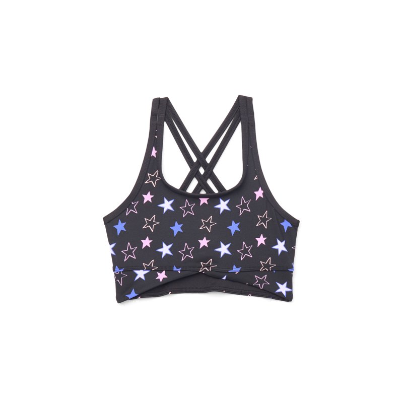 Atheltic Works Girls Crossover Strappy Back Sports Bra 2 Pack Sizes XS-XXL