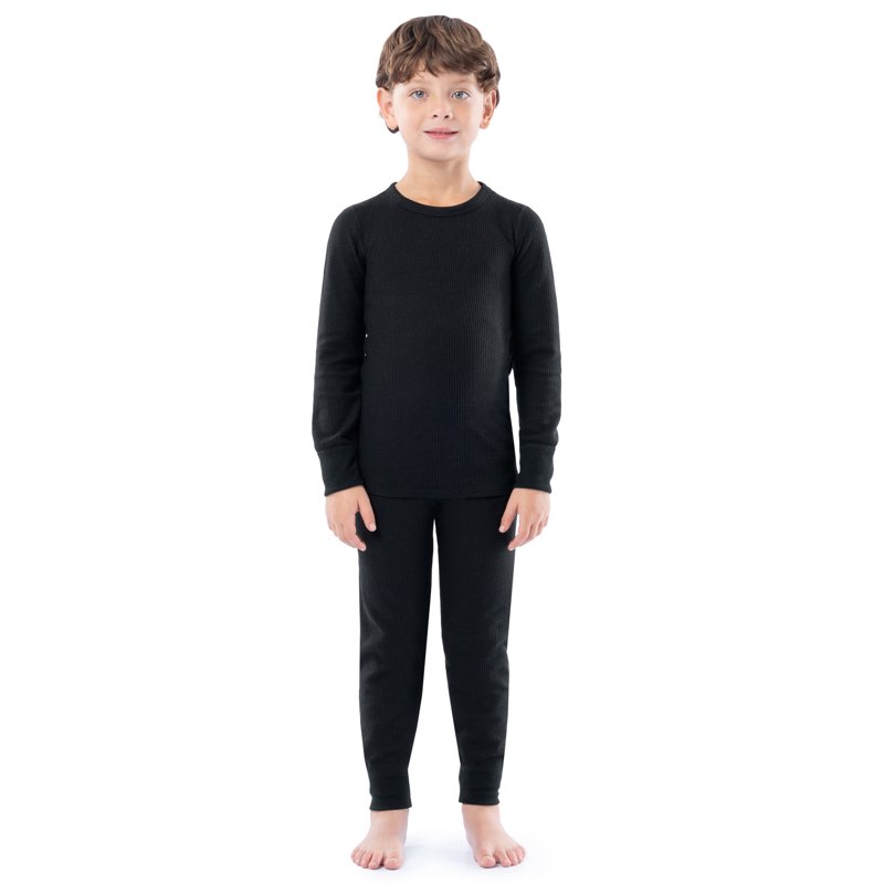 Athletic Works Boys & Girls Waffle Thermal Top & Bottom Set Sizes Xs-Xxl