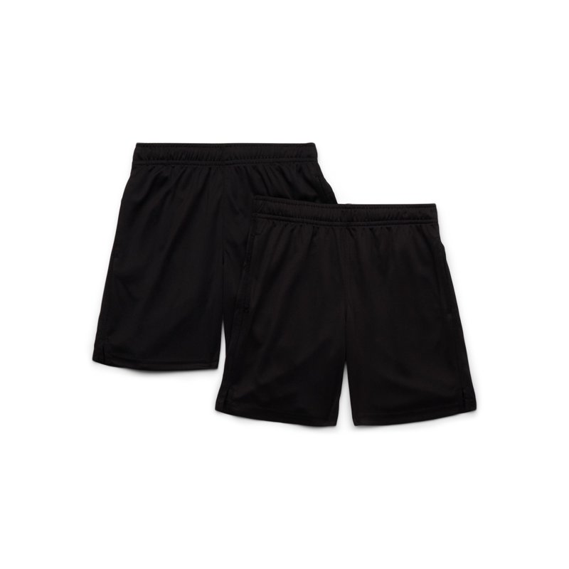 Athletic Works Boys Performance Shorts 2-Pack Sizes 4-18 & Husky