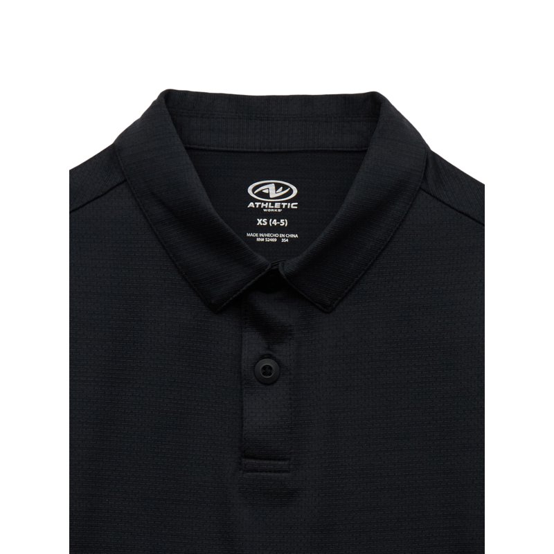 Athletic Works Boys Short Sleeve Performance Polo Shirt Sizes 4-18