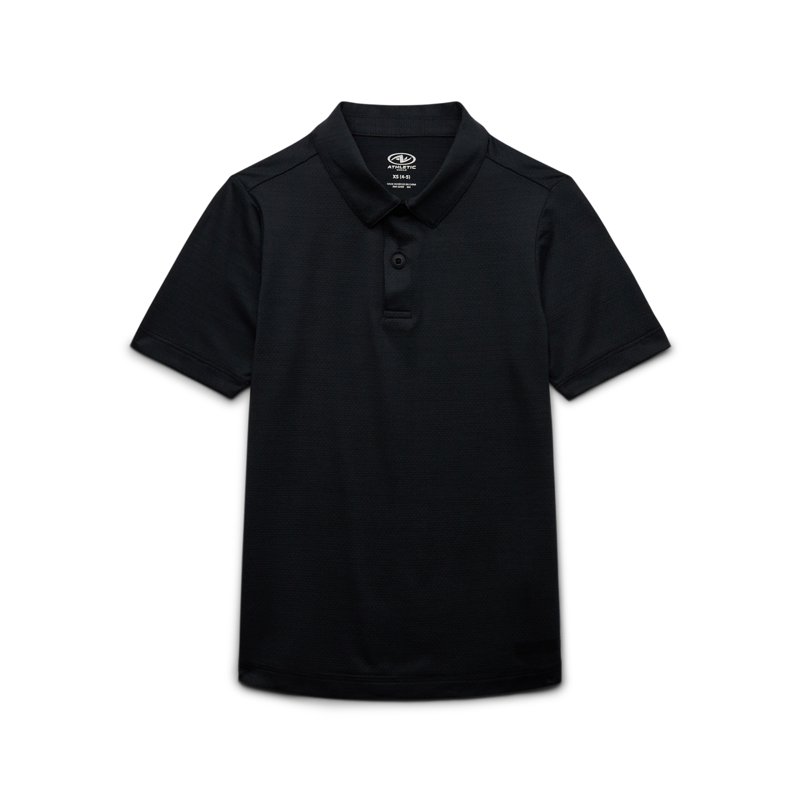 Athletic Works Boys Short Sleeve Performance Polo Shirt Sizes 4-18