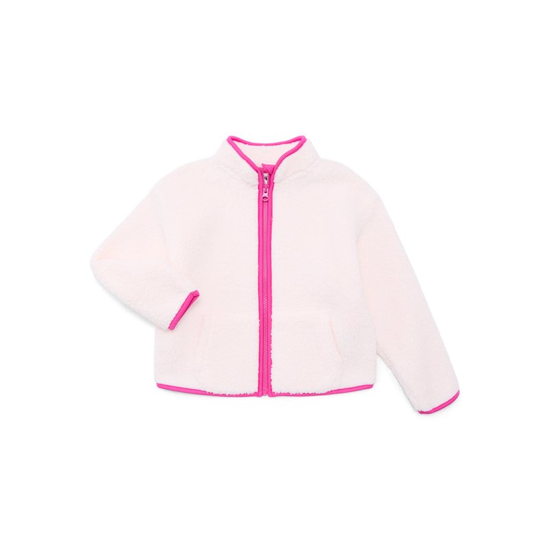 Athletic Works Girls Faux Shearling Zip Jacket Sizes 4-18