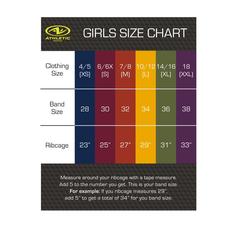 Athletic Works Girls Sports Bra With Keyhole 2-Pack