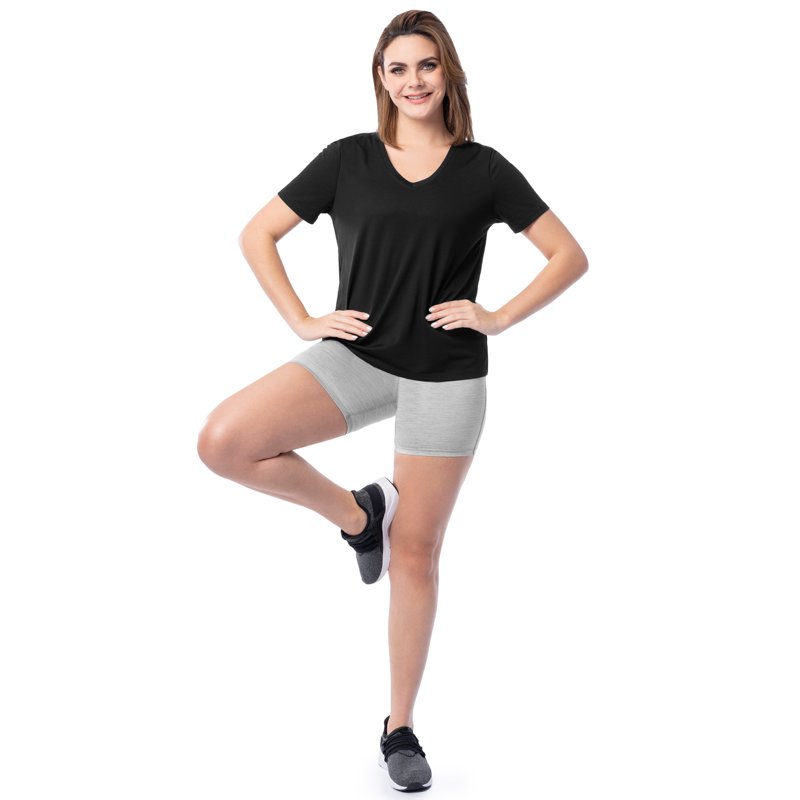 Athletic Works Women's Active Texture Knit V-Neck Tee Sizes XS-XXXL