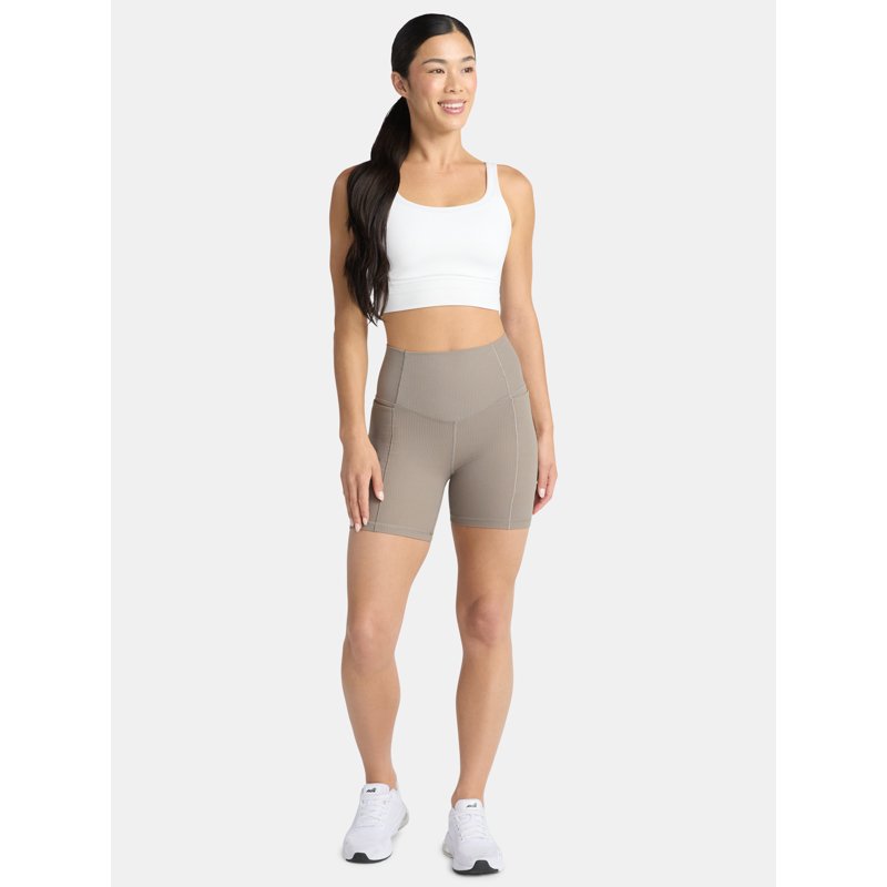Avia Women's And Women's Plus Ribbed SoftSculpt Bike Shorts Sizes XS-4X