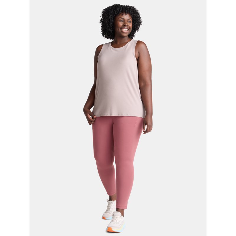 Avia Women's And Women's Plus SoftSculpt High Rise Leggings With Pockets Full Length Sizes XS-4X