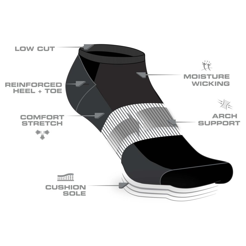 Avia Women's Performance Cushioned Low Cut Socks Stocking Stuffers 10-Pack