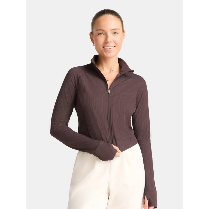 Avia Women's Ribbed SoftSculpt Jacket Sizes XS-XXXL