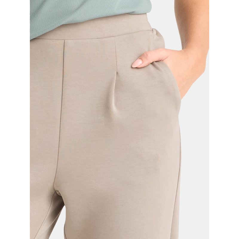 Avia Women's Scuba Knit Pleat Joggers With Pockets Size XS-4X