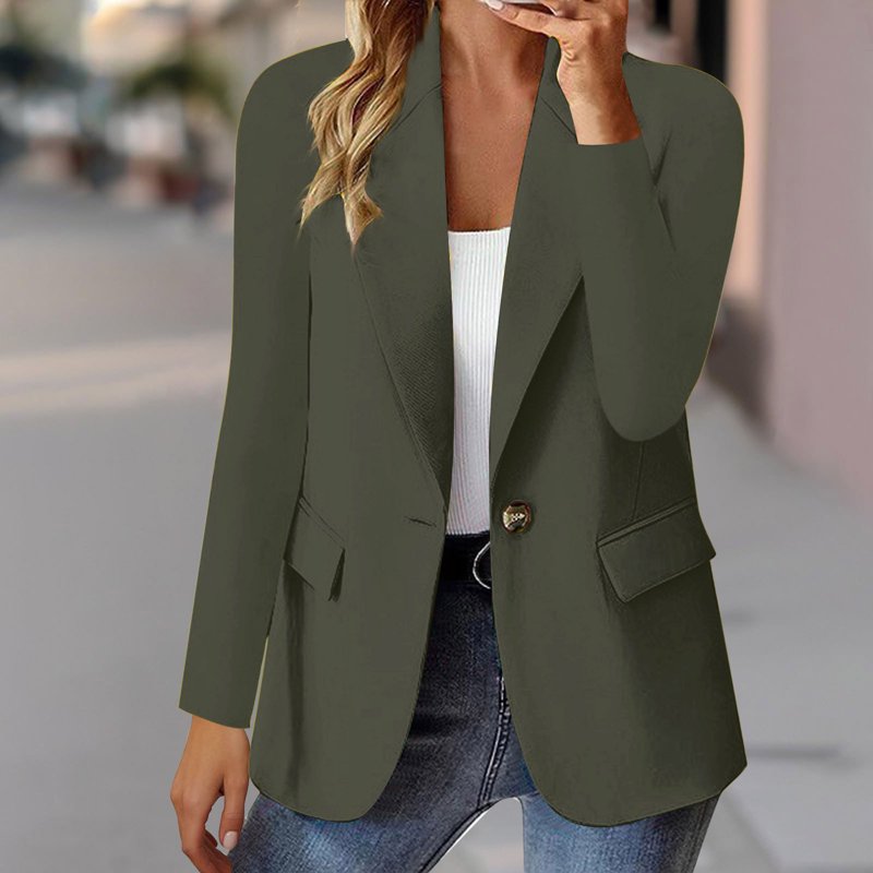 Ayolanni Jackets for Women Clearance under 10.00 Blazer Green Solid Long Sleeve Dress Coat Ladies Jackets Ayolanni Jackets for Women Clearance under 10.00 Blazer Green Solid Long Sleeve Dress Coat Ladies Jackets