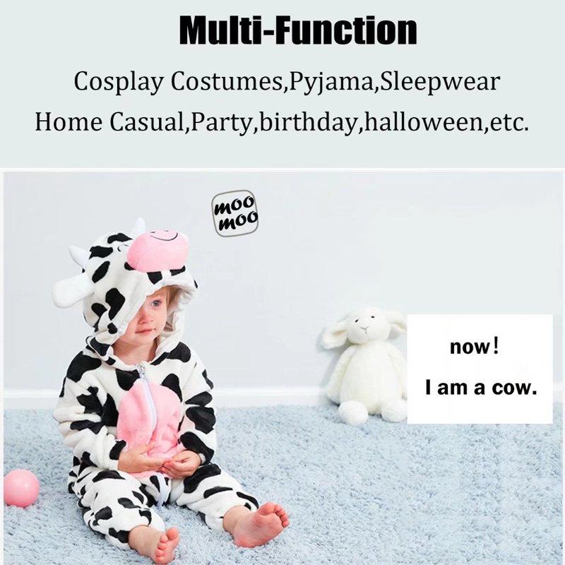 Baby Cow Costumes Unisex Toddler Onesie Halloween Dress Up Romper 18-24 Months