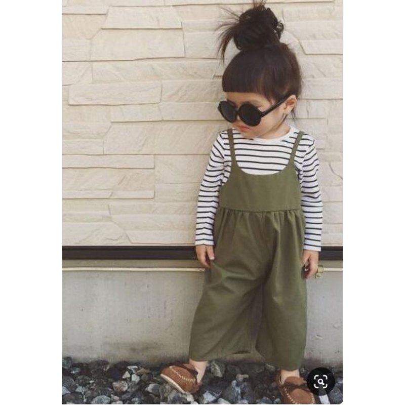 Baby Girl Clothes Baby Girl 2PCS Outfits Long Sleeve Stripe Shirt Top Suspender Pants Set 18-24 Months