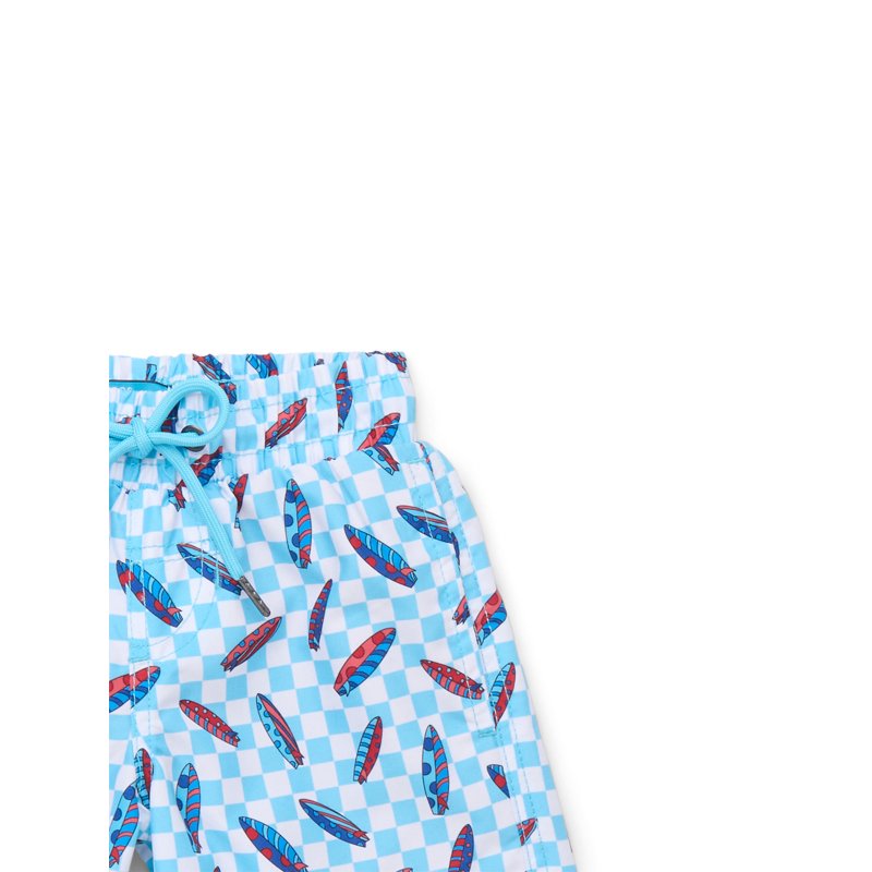 Beach Bros. Boys Printed Swim Trunks With Breathable Mesh Liner And Elastic Waist Sizes 5-7