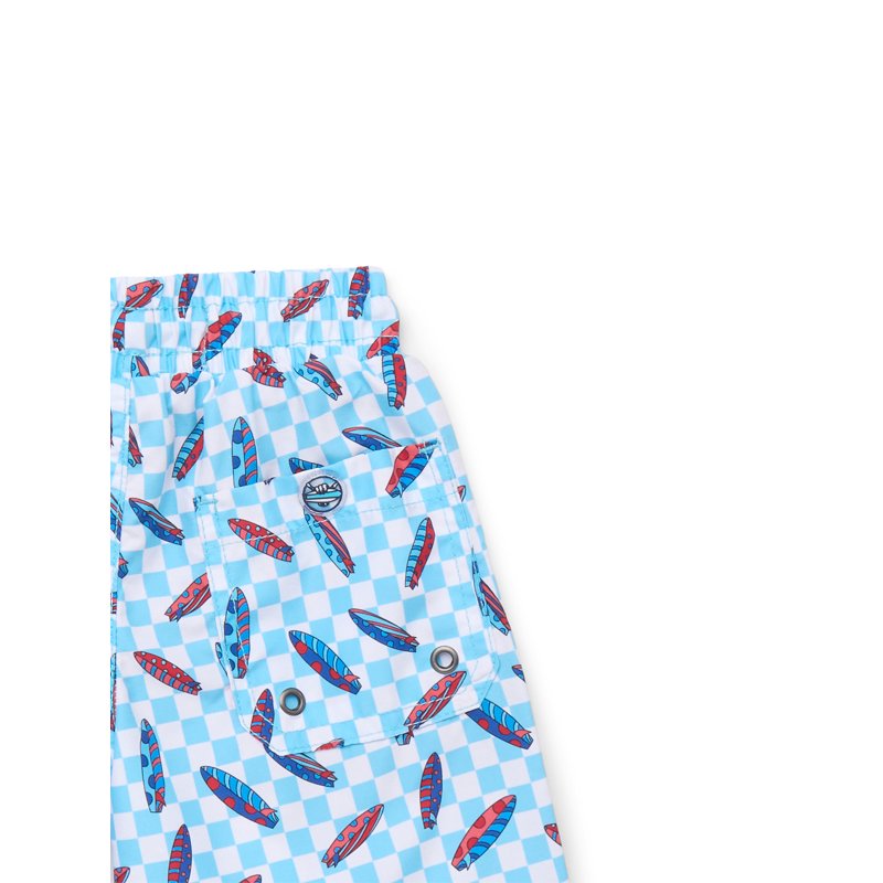 Beach Bros. Boys Printed Swim Trunks With Breathable Mesh Liner And Elastic Waist Sizes 5-7