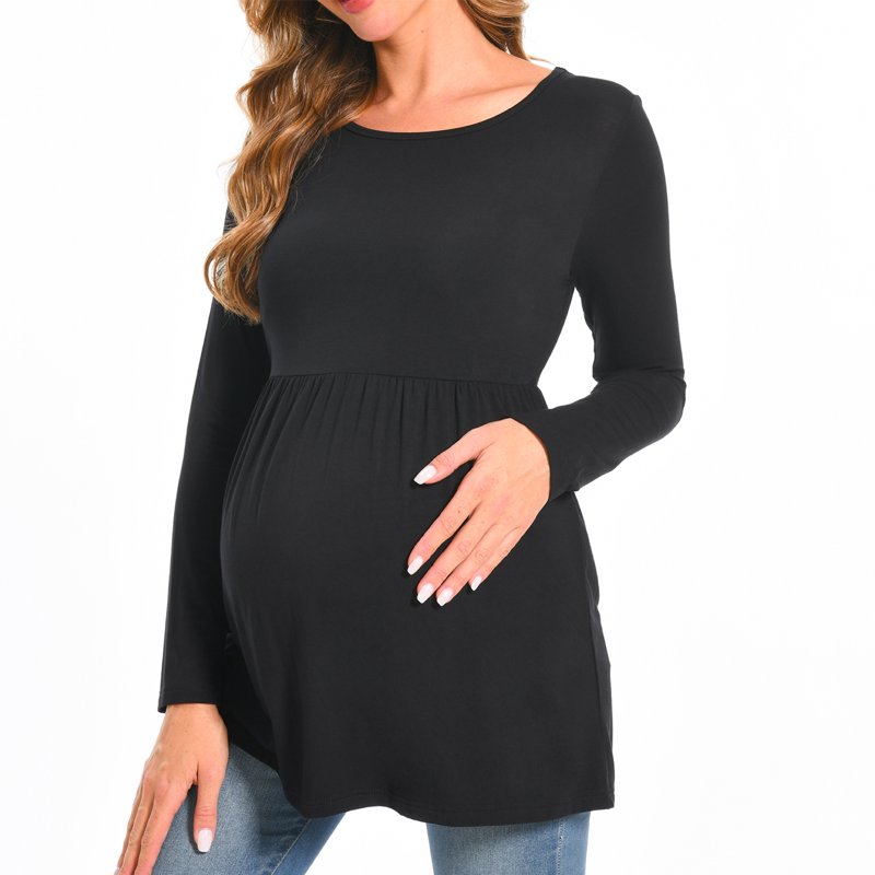 Beaisland Women's Long Sleeve Maternity Shirts Basic Casual Pregnancy Top