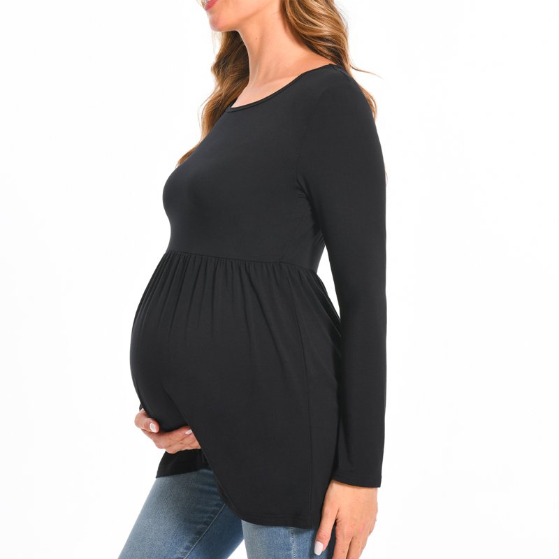 Beaisland Women's Long Sleeve Maternity Shirts Basic Casual Pregnancy Top