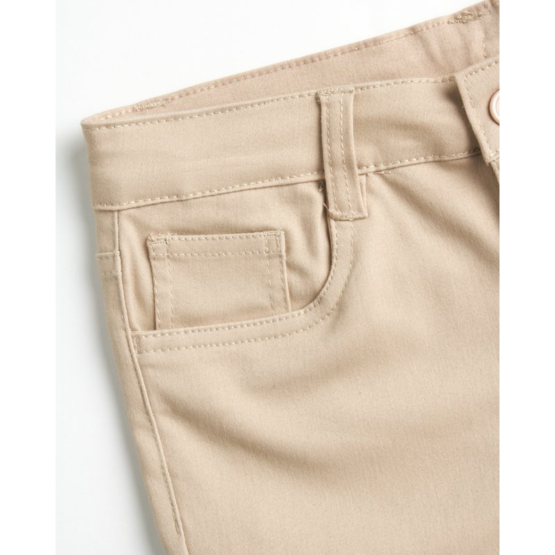 Beverly Hills Polo Club Girls' School Uniform Pants - 2 Pack Stretch Skinny Fit Khaki Pants (4-16)