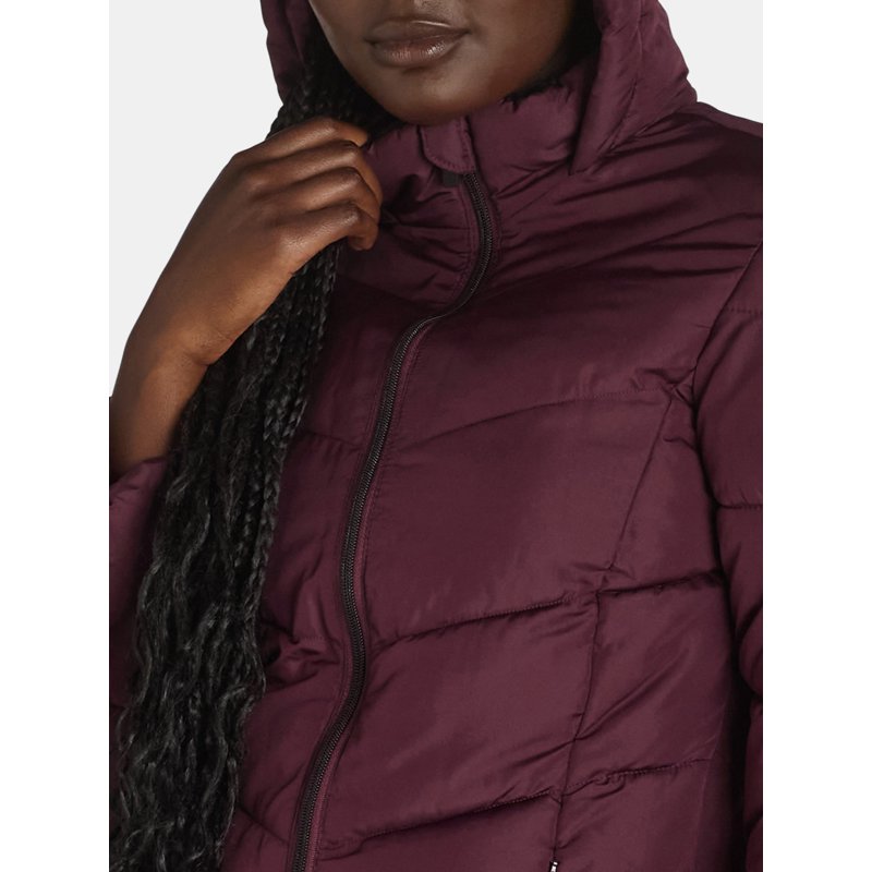 Big Chill Women's And Women's Plus Chevron Quilted Puffer Jacket With Hood Sizes S-3X